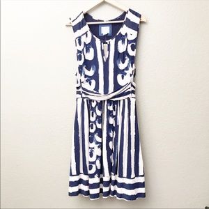 Anthropologie Maeve Sennebec Sleeveless Blue Dress